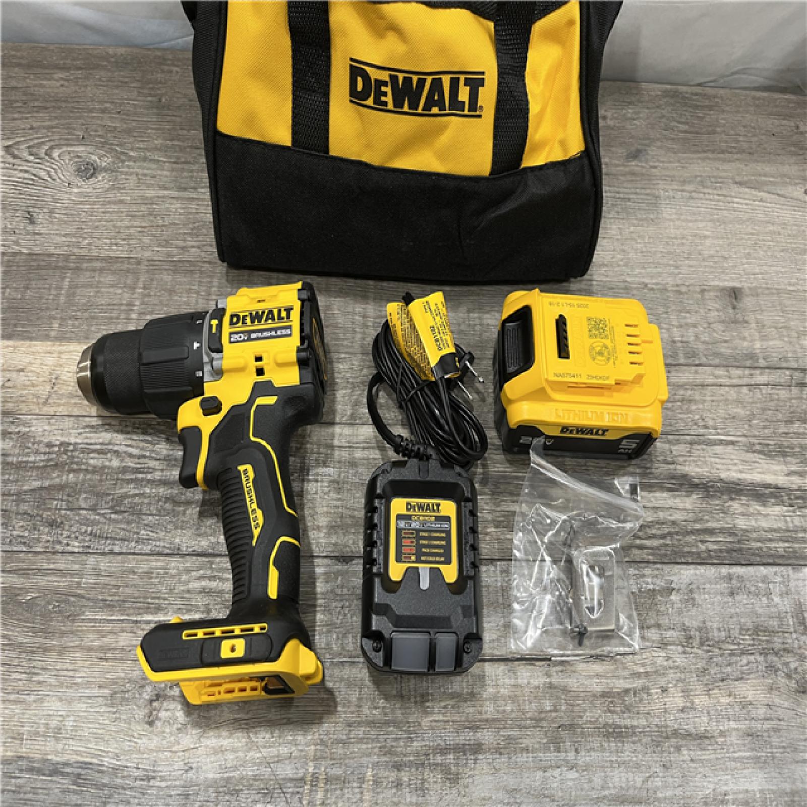AS-IS DEWALT ATOMIC 20V Lithium-Ion Cordless 1/2 in. Hammer Drill Kit