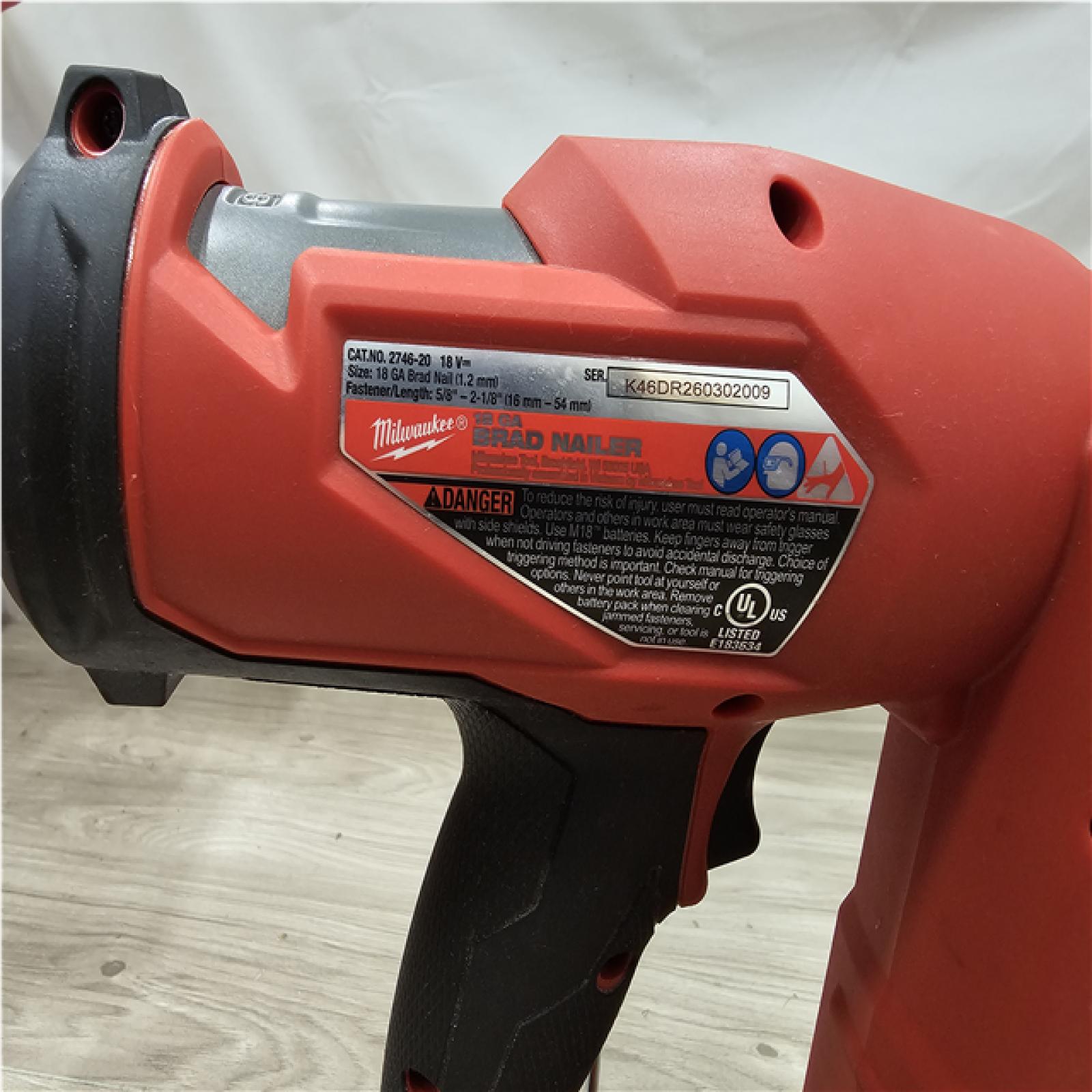 AS-IS Milwaukee FUEL 18-Volt Lithium-Ion Brushless Cordless Gen II 18-Gauge Brad Nailer (Tool-Only)