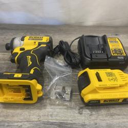 AS-IS DEWALT Atomic 20V Max Lithium-Ion Brushless Cordless Compact 1/4 in. Impact Driver Kit