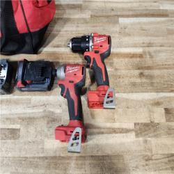 HOUSTON LOCATION - AS - IS Milwaukee 2 Tool Combo Kit W/ (2) Battery & Charger