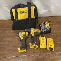 AS-IS DeWALTA® 20V MAX Cordless Drill Driver/Impact Driver Combo Kit 1.3 Ah Lithium Ion