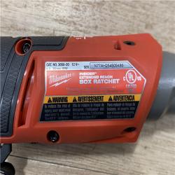 AS-IS Milwaukee FUEL INSIDER 12V Lithium-Ion Brushless Cordless 1/4 in. - 3/8 in. Extended Reach Box Ratchet (Tool-Only)