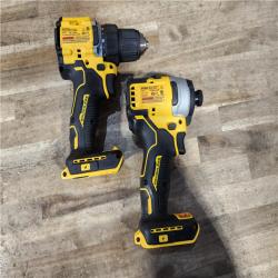 HOUSTON LOCATION - AS-IS Dewalt DCK225D2 20V MAX ATOMIC Brushless Compact Lithium-Ion 1/2 in. Cordless Drill Driver and 1/4 in. Impact Driver Combo Kit with 2 Batteries 2 Ah