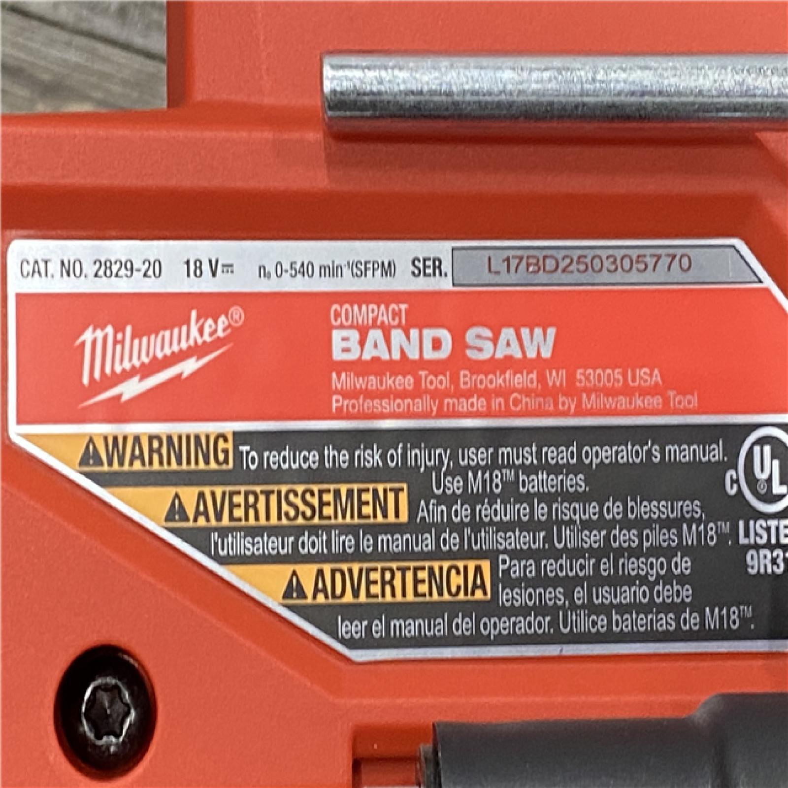 AS-IS Milwaukee FUEL 18V Lithium-Ion Brushless Cordless Compact Bandsaw (Tool-Only)