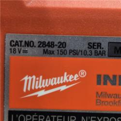 AS-IS Milwaukee M18 18 V 150 PSI Tire Inflator (Tool Only)