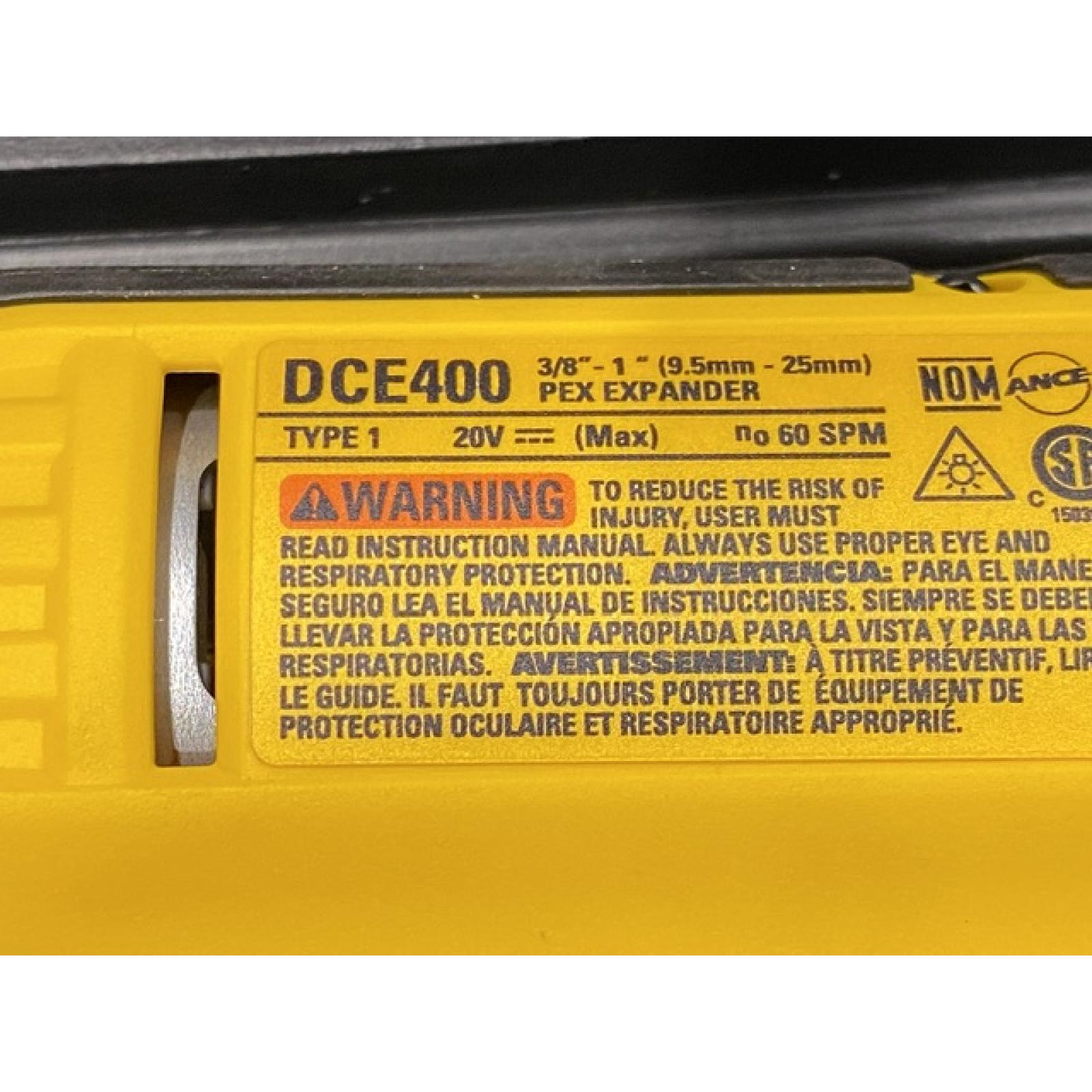 AS-IS DEWALT 20V MAX Cordless 1 in. PEX Expansion Tool Kit