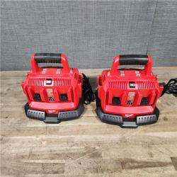 HOUSTON LOCATION - AS-IS (2) Milwaukee 48-59-1806 M18 Six Pack Charger