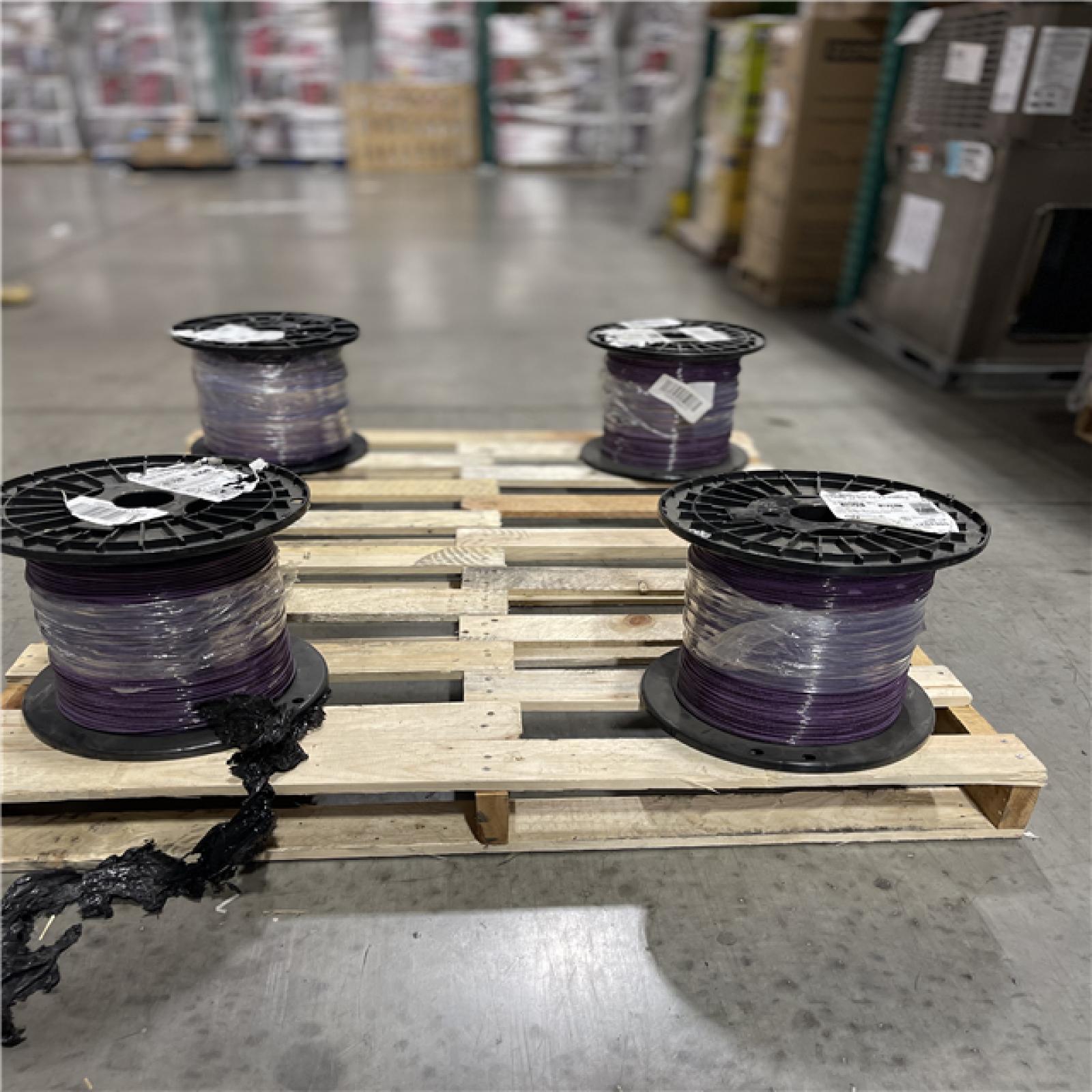 DALLAS LOCATION - AS-IS Southwire 2,500 ft. 12 Purple Solid CU THHN Wire(4 SPOOLS) (SEE NOTES)