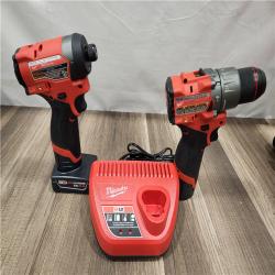 AS-IS- Milwaukee 12V Brushless Hammer Drill and Impact Driver Combo Kit