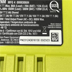 AS-IS RYOBI ONE+ 18V 800-Watt Max 12V Automotive Power Inverter with Dual USB Ports