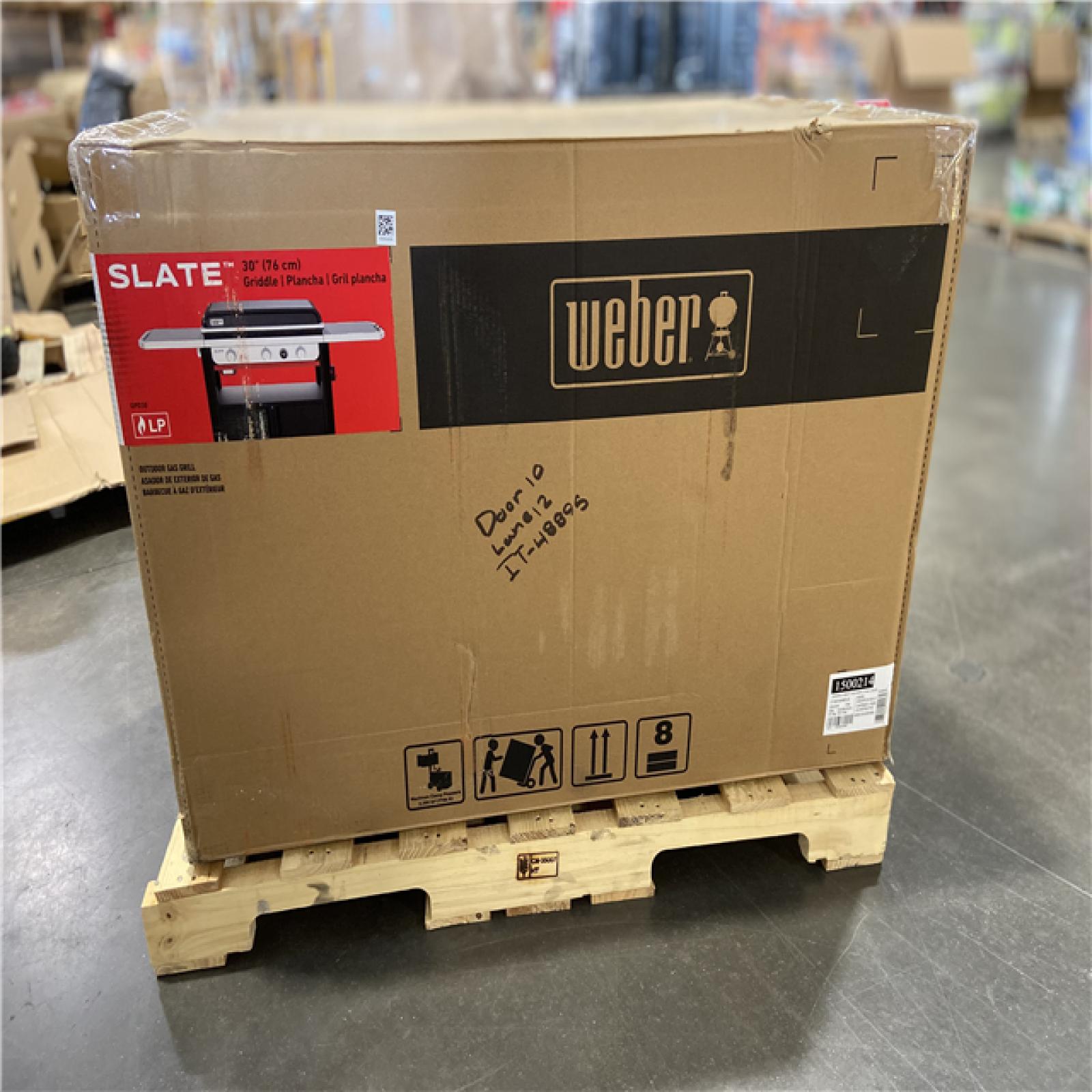 DALLAS LOCATION - Weber Slate Griddle 3-Burner Propane Gas 30 in. Flat Top Grill in Black with Thermometer