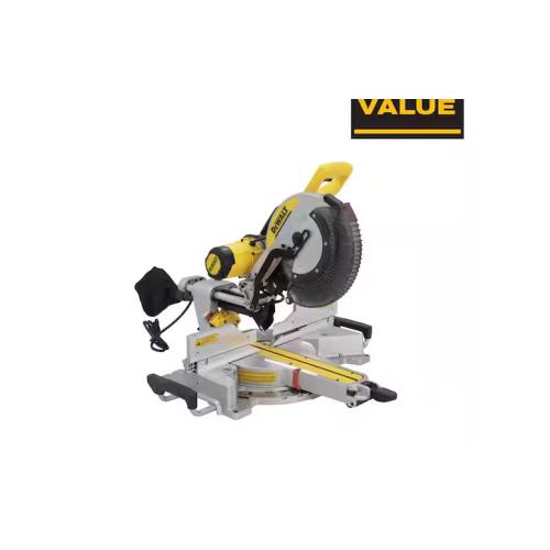 NEW! - DEWALT 15 Amp Corded 12 in. Double Bevel Sliding Compound Miter Saw  Blade Wrench and Material Clamp