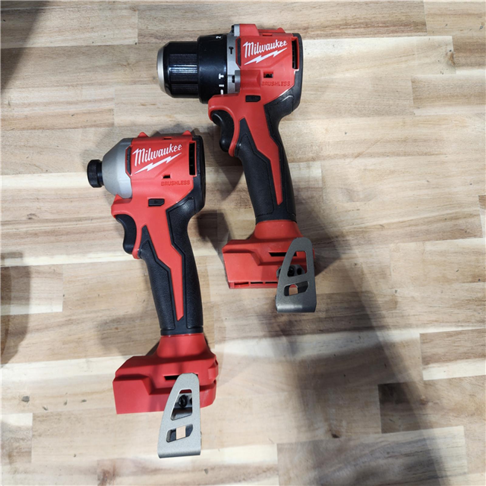 HOUSTON LOCATION - AS-IS Milwaukee 18V Lithium-Ion Brushless Cordless Compact Drill/Impact Combo Kit