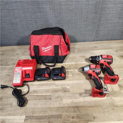 HOUSTON LOCATION - AS-IS Milwaukee 18V Cordless Brushed 2-Tool Drill/Driver and Impact Driver Kit