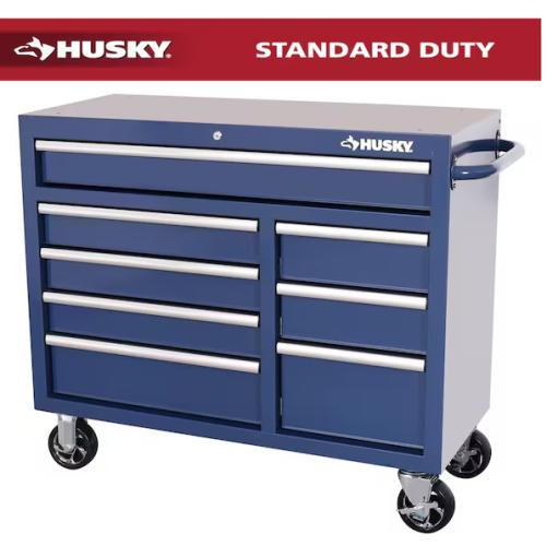 DALLAS LOCATION -Husky Standard Duty 42 in. 8-Drawer Blue Rolling Tool Cabinet PALLET-(2 UNITS)