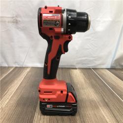 AS-IS Milwaukee 18V Lithium-Ion Brushless Cordless 1/2 in. Compact Drill/Driver with kit