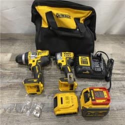 AS-IS DEWALT 20V MAX Cordless Brushless Hammer Drill/Driver 2 Tool Combo Kit