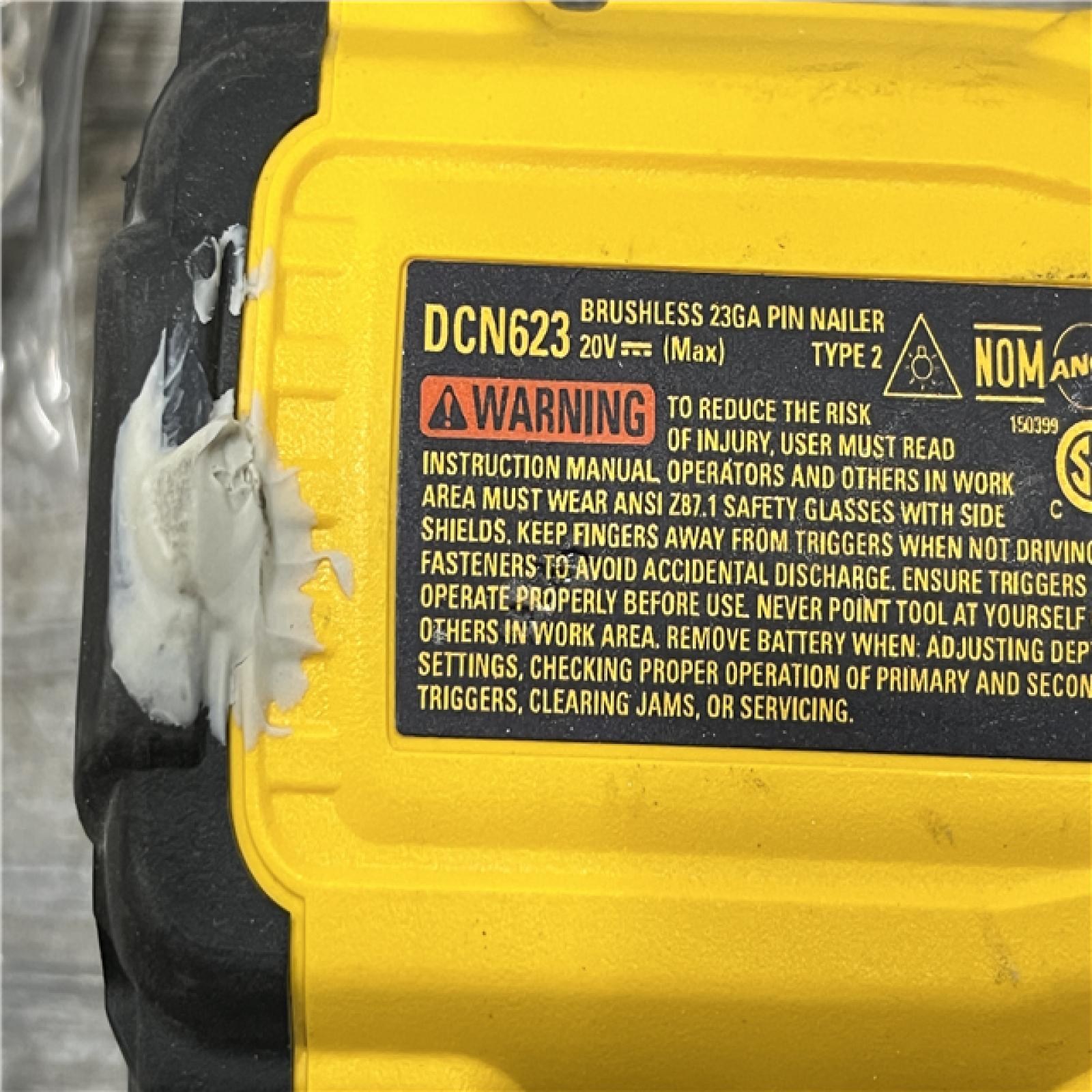 AS-IS DEWALT ATOMIC 20V MAX Lithium Ion Cordless 23 Gauge Pin Nailer (Tool Only)