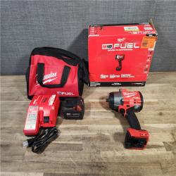 HOUSTON LOCATION - AS-IS Milwaukee M18 1/2 in. Cordless Brushless High Torque Impact Wrench Kit (Battery & Charger)