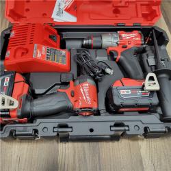 AS-IS Milwaukee M18 FUEL 18V Lithium-Ion Brushless Cordless Hammer Drill and Impact Driver Combo Kit (2-Tool) with 2 Batteries