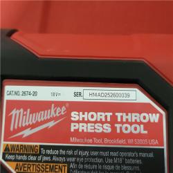 California AS-IS Milwaukee M18 Short Throw Press Tool Kit  Includes (2) Batteries  Charger & Hard Case