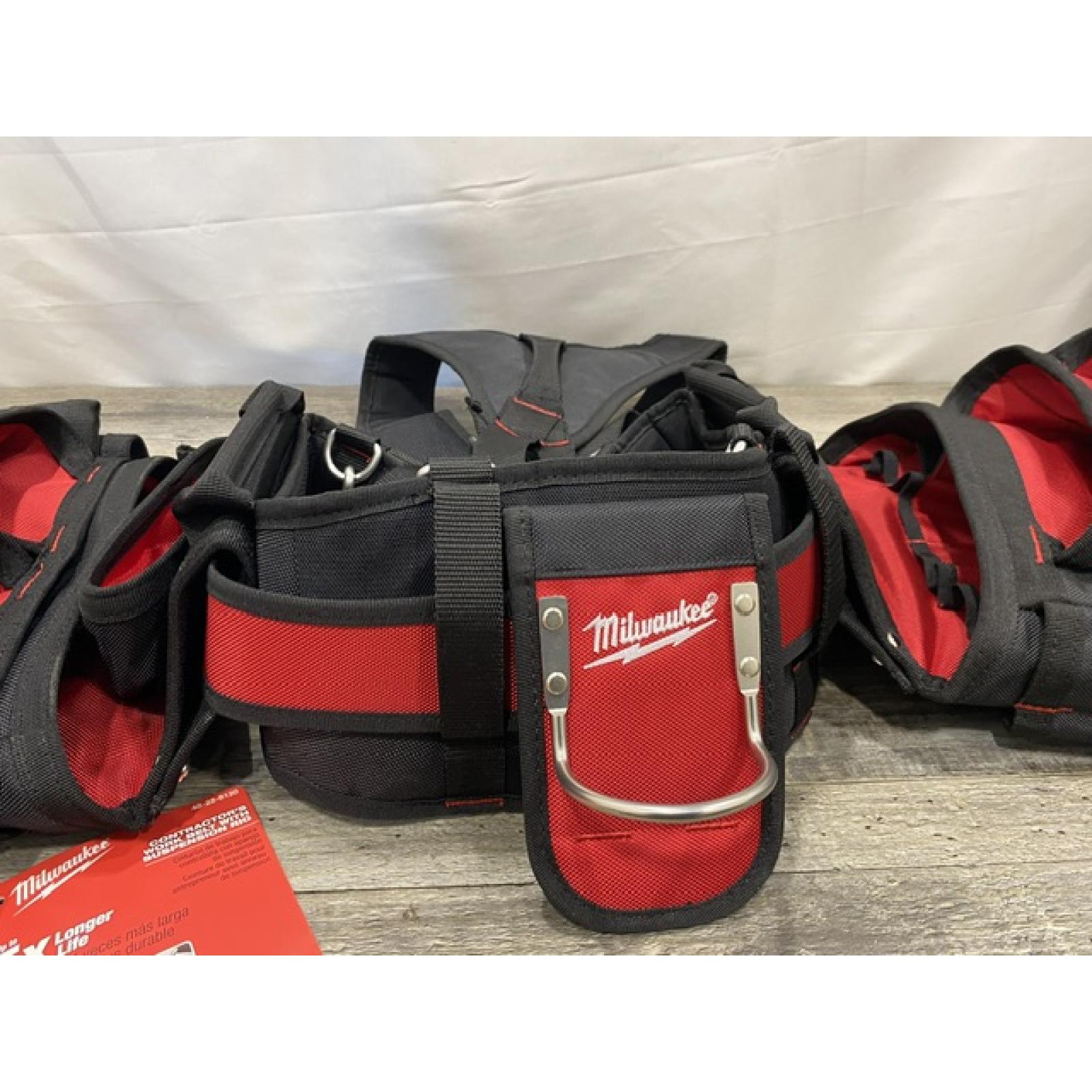 NEW - Milwaukee General Contractor Work Waist Tool Belt with Suspension Rig