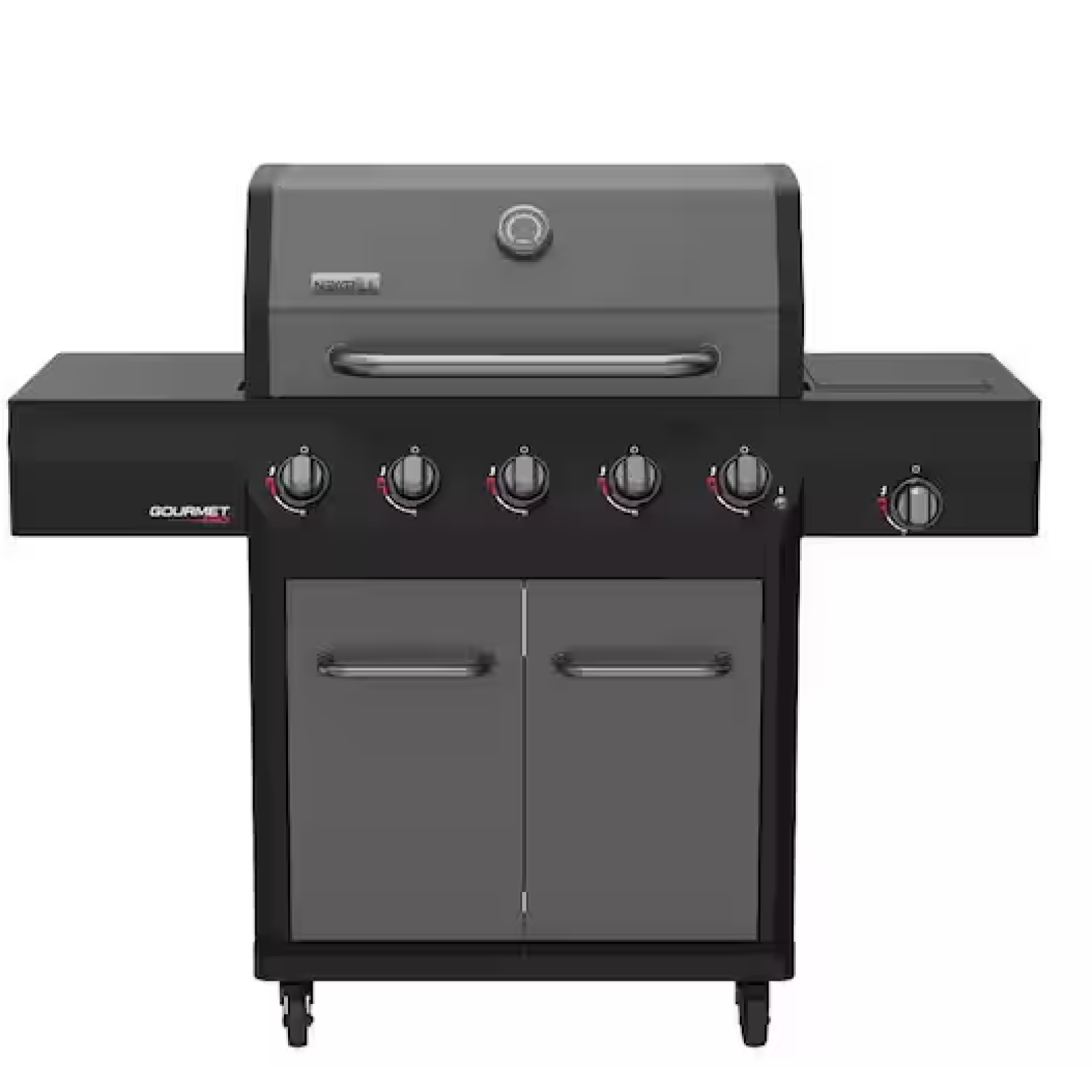 DALLAS LOCATION- AS-IS NEXGRILL Gourmet Pro 5-Burner Propane Gas Grill with Side Burner and Griddle Max Insert in Graphite