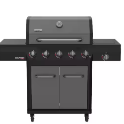DALLAS LOCATION- AS-IS NEXGRILL Gourmet Pro 5-Burner Propane Gas Grill with Side Burner and Griddle Max Insert in Graphite