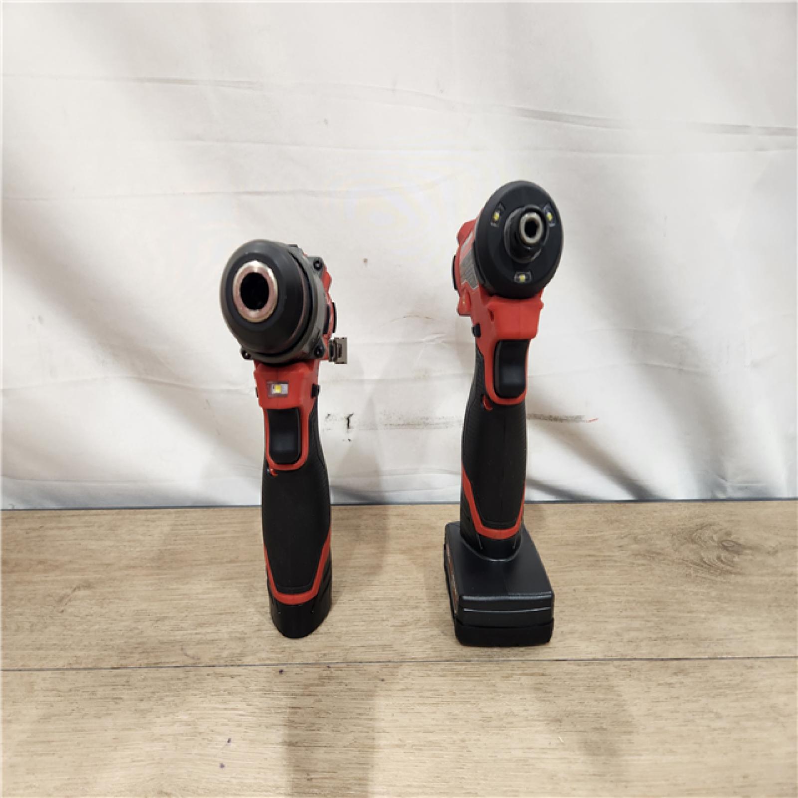 AS-IS- Milwaukee M12 FUEL Gen4 1/2-in. Drill Driver and 1/4-in. Hex Impact Driver Combo Kit with SHOCKWAVE RED HELIX Titanium 23-Piece Drill Bit Set