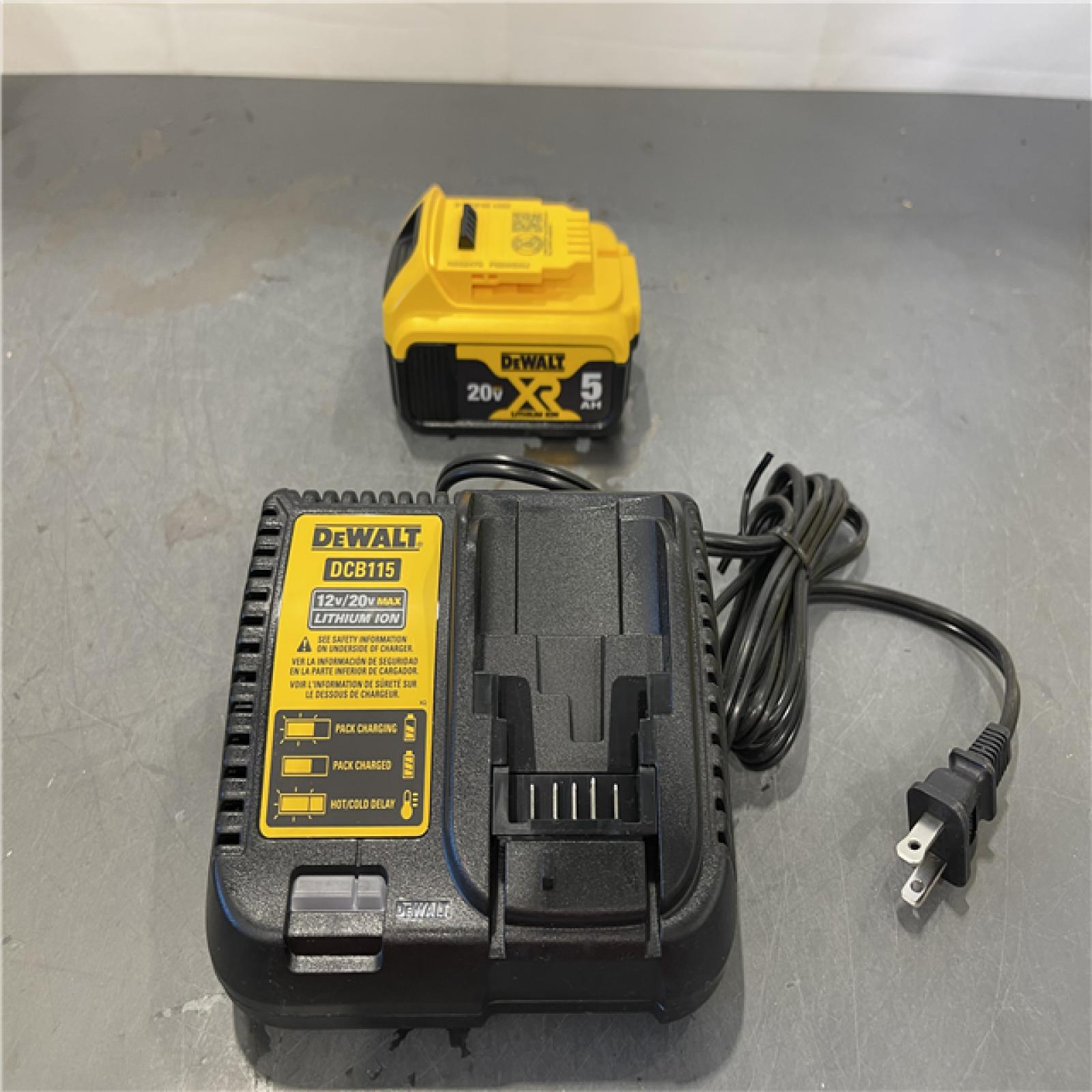 AS-IS - DEWALT 20-Volt Maximum XR 5.0 Ah Battery Pack and Charger