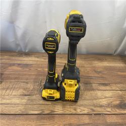 AS-IS DEWALT 20V MAX Cordless Brushless Hammer Drill/Driver 2 Tool Combo Kit with FLEXVOLT ADVANTAGE