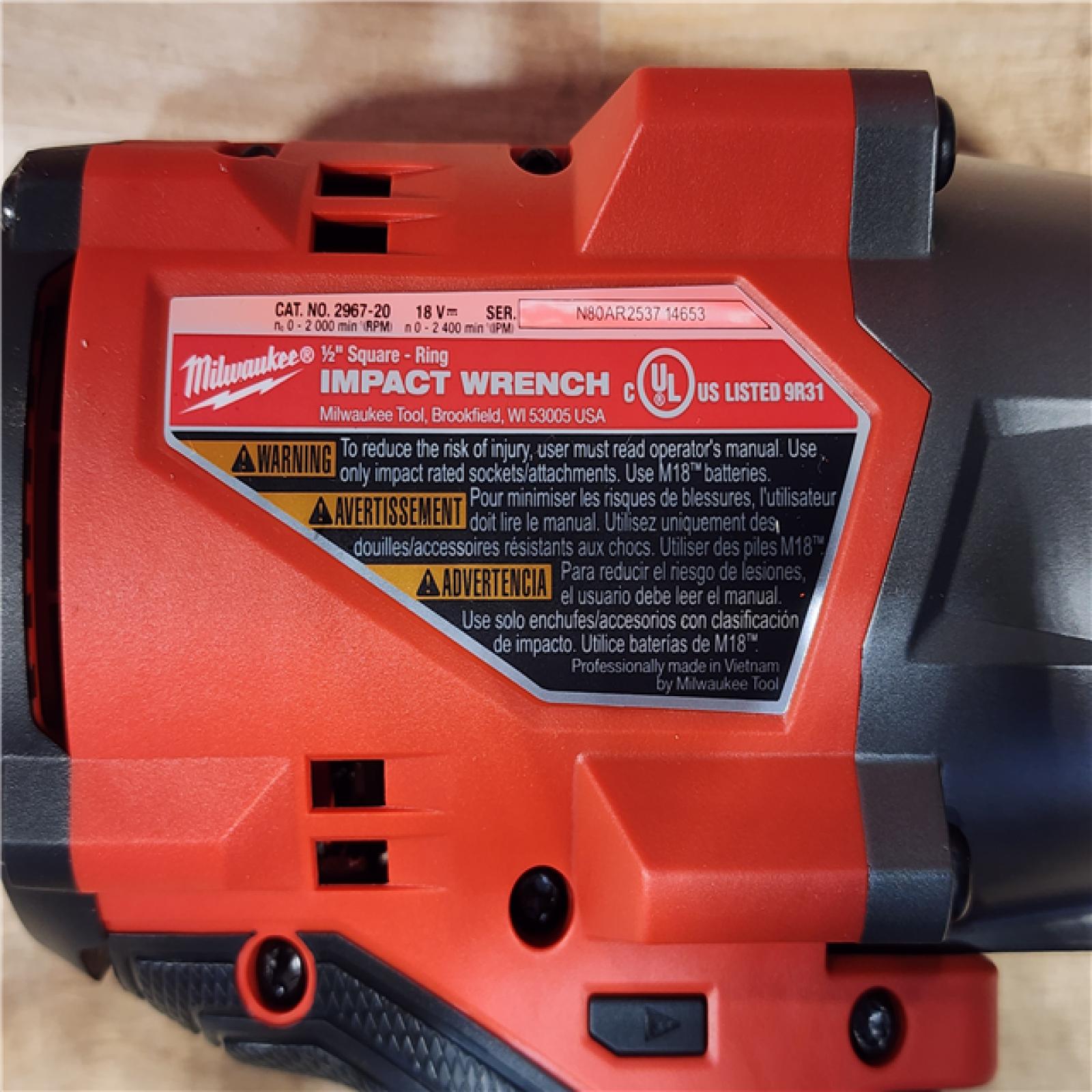 HOUSTON LOCATION - AS-IS (APPEARS LIKE NEW) Milwaukee  FUEL 18V Lithium-Ion Brushless Cordless 1/2 in. Impact Wrench with Friction Ring (Tool-Only)