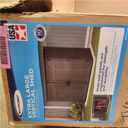 Phoenix NEW Suncast 5 ft. 10.5 in. W x 3 ft. 8.25 in. D x 6 ft. 5.5 in. H XL Plastic Resin Vertical Storage Shed in Peppercorn (Gray)