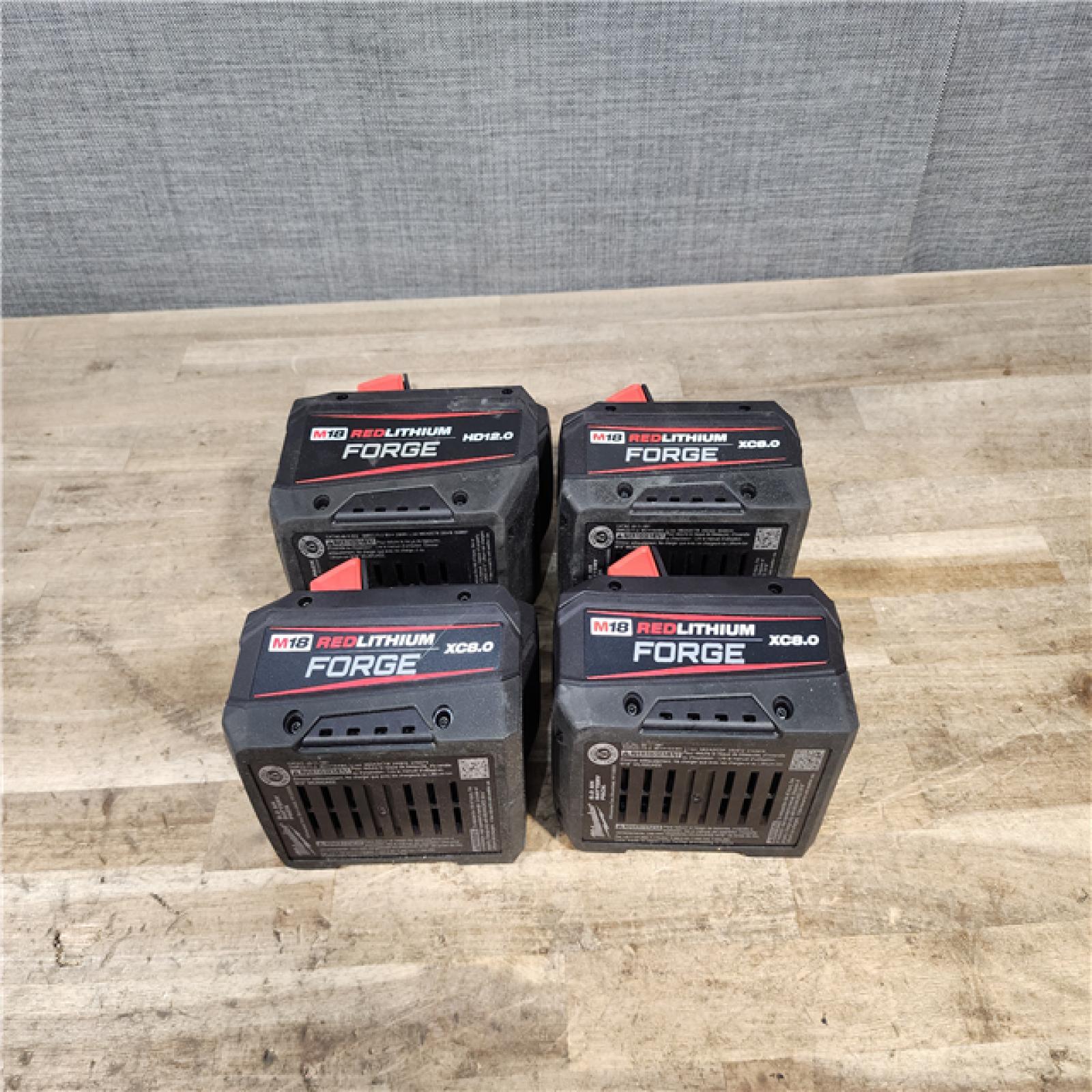 HOUSTON LOCATION - AS-IS MILWAUKEE FORGE BATTERY PACK QTY - 4