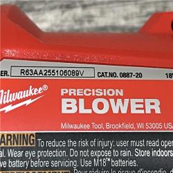 AS-IS Milwaukee 18V Lithium-Ion 570 MPH Brushless Cordless Precision Blower (Tool-Only)