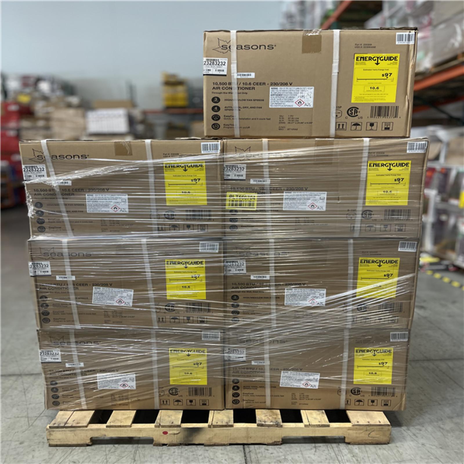 DALLAS LOCATION - SEASONS 10 500BTU AIR CONDITIONER PALLET - (7 UNITS)