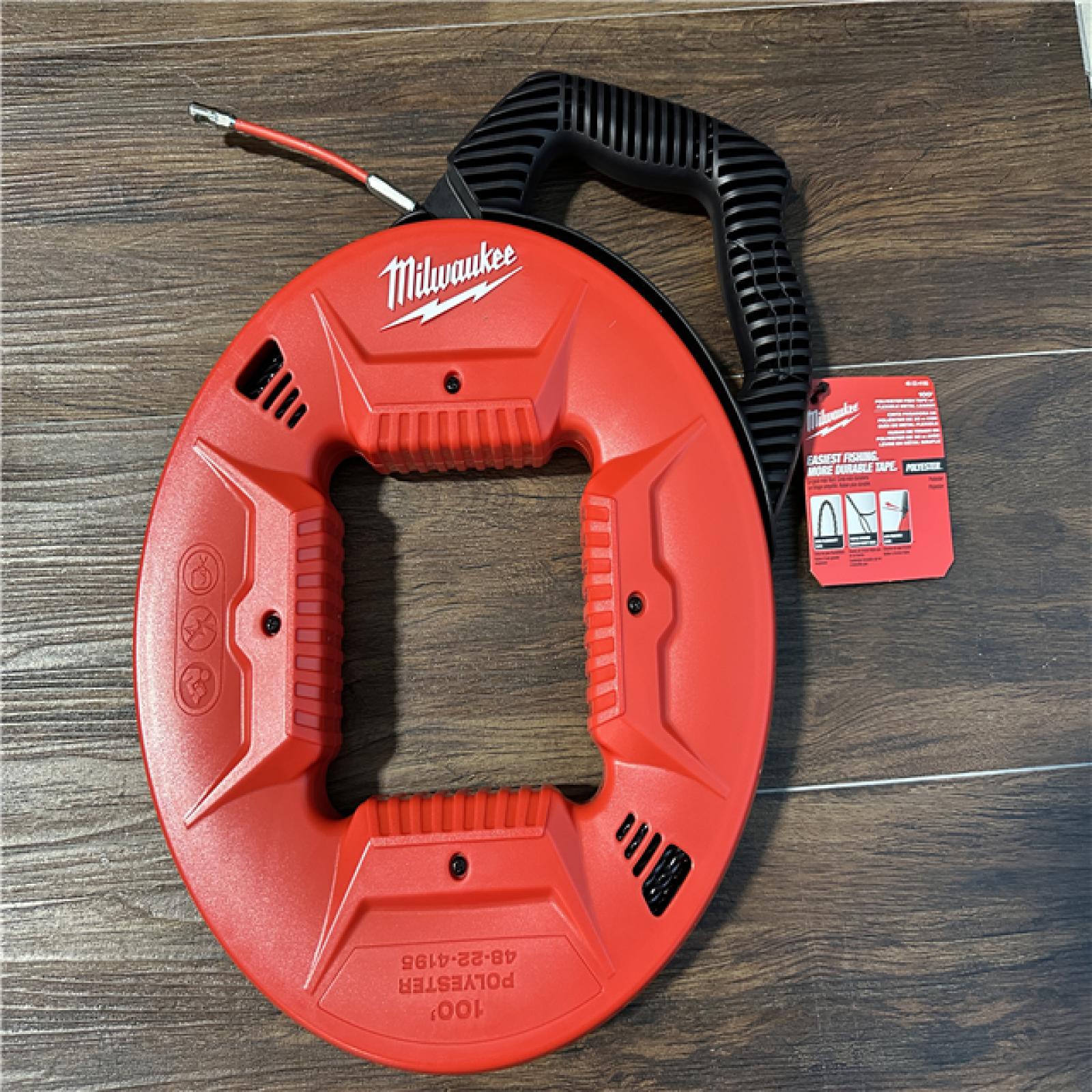 California NEW Milwaukee 100' Folyester Fish Tape with Flexible Metal Leader