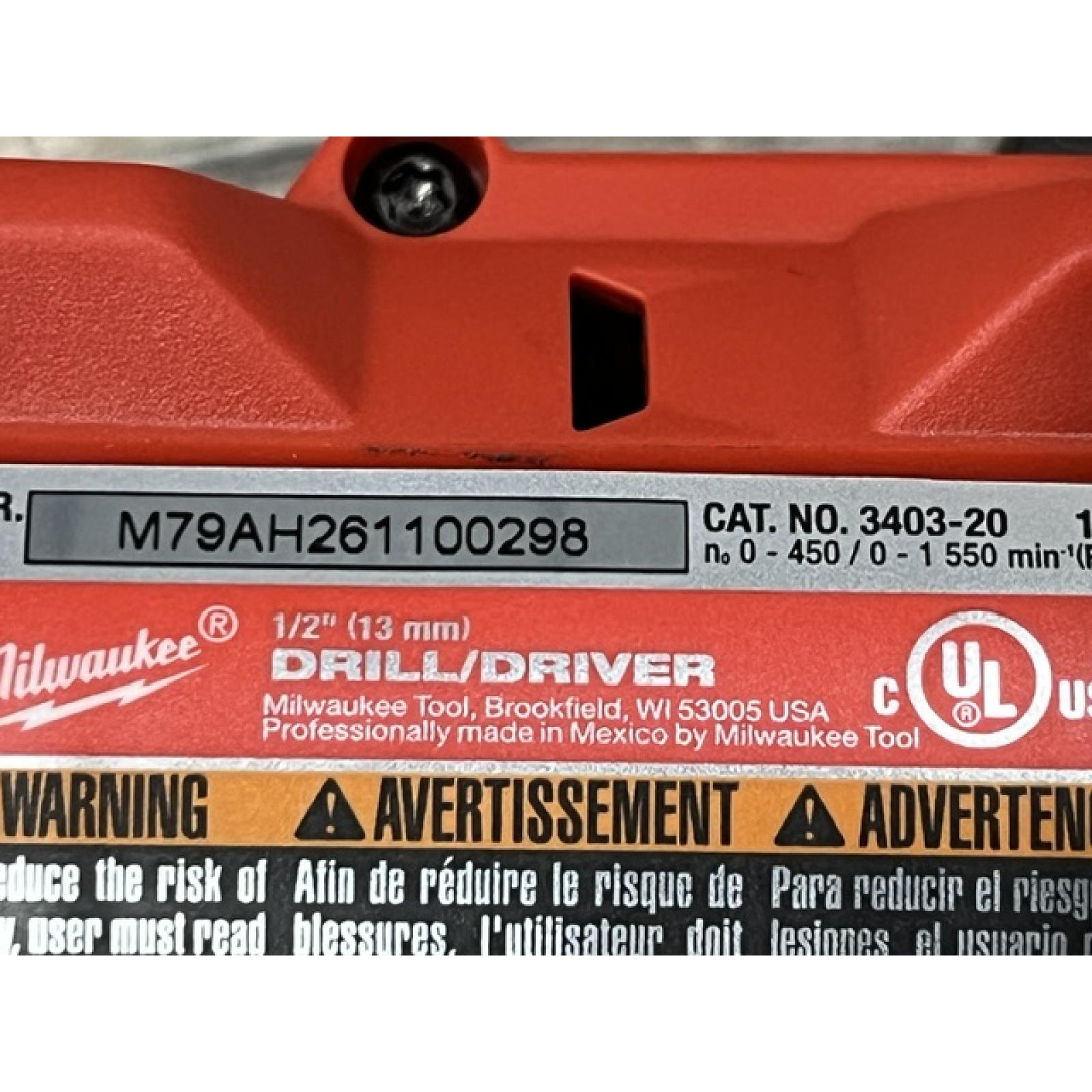 AS-IS Milwaukee FUEL 12V Lithium-Ion Brushless Cordless 1/2 in. Drill Driver Kit
