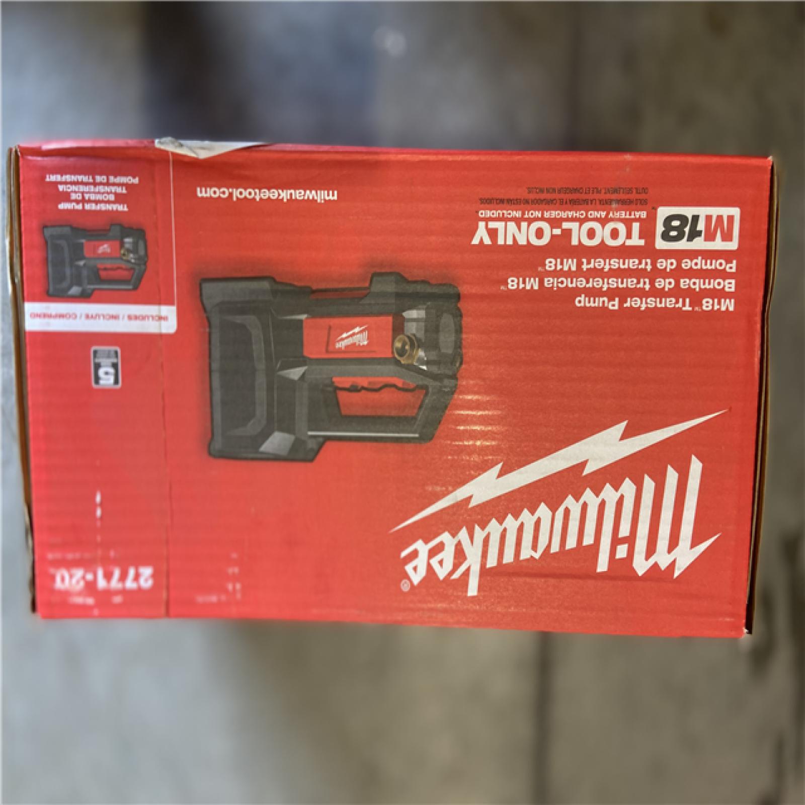 NEW - Milwaukee M18 18-Volt 1/4 HP Lithium-Ion Cordless Transfer Pump (Tool Only)