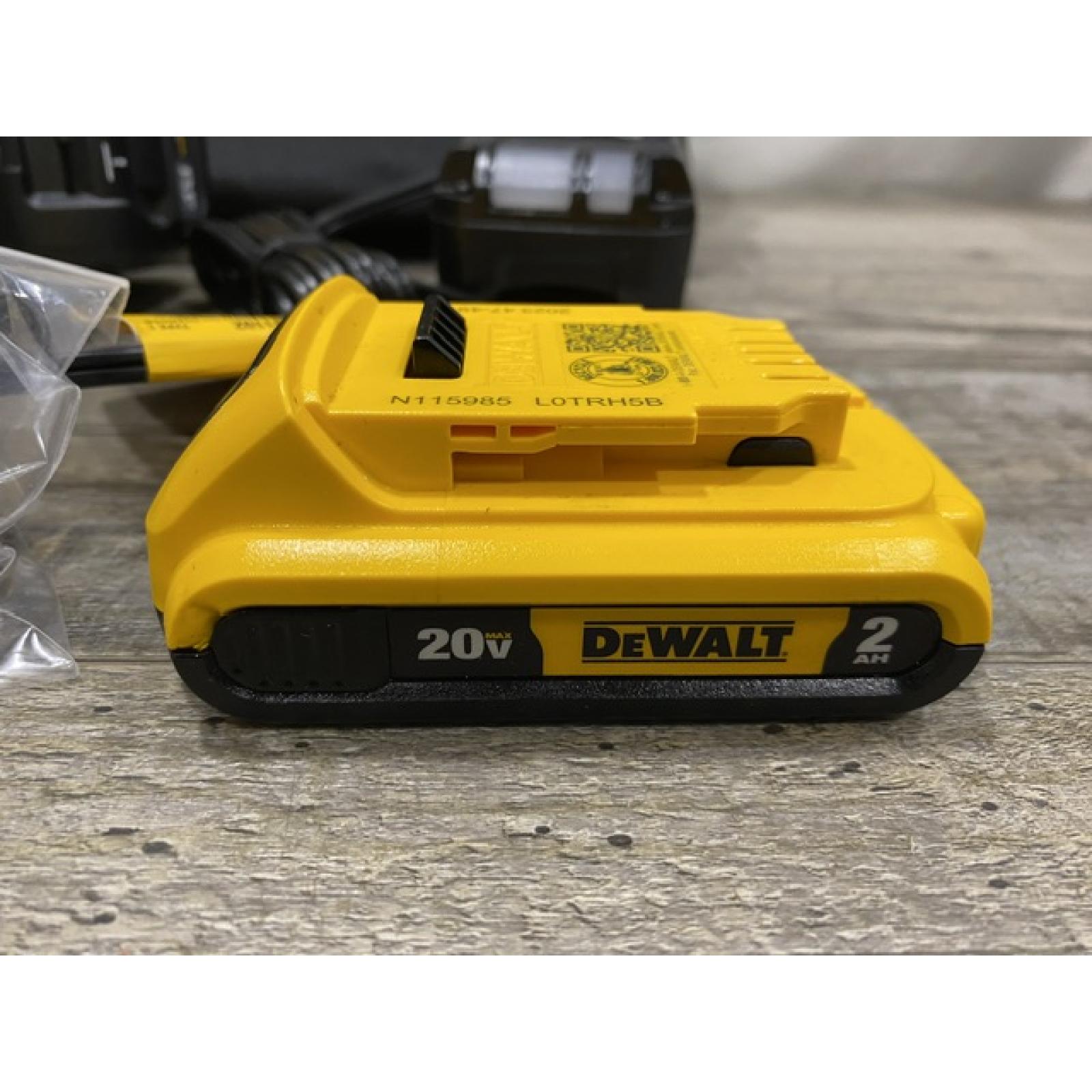 AS-IS DEWALT 20V MAX Lithium-Ion 15-Degree Electric Cordless Roofing Nailer Kit