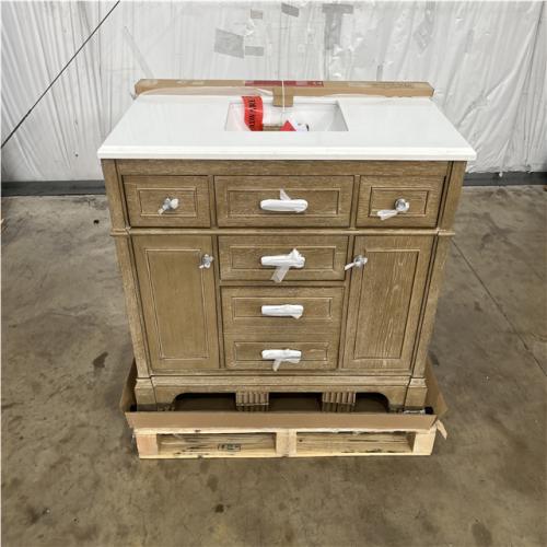 Houston Location - AS-IS home improvement pallet MELPARK 48 ANTIQUE OAK VANITY
