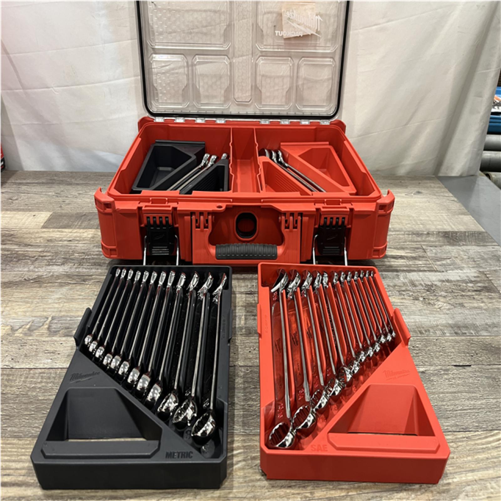 AS-IS Milwaukee Metric/SAE Combination Wrench Set with PACKOUT Organizer (30-Piece)