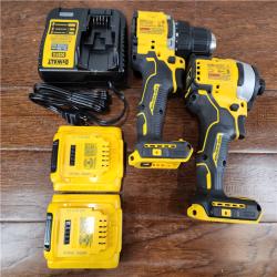 AS-IS DeWalt 20V MAX ATOMIC Cordless Brushless (2-Tool) Compact Drill and Impact Driver Kit
