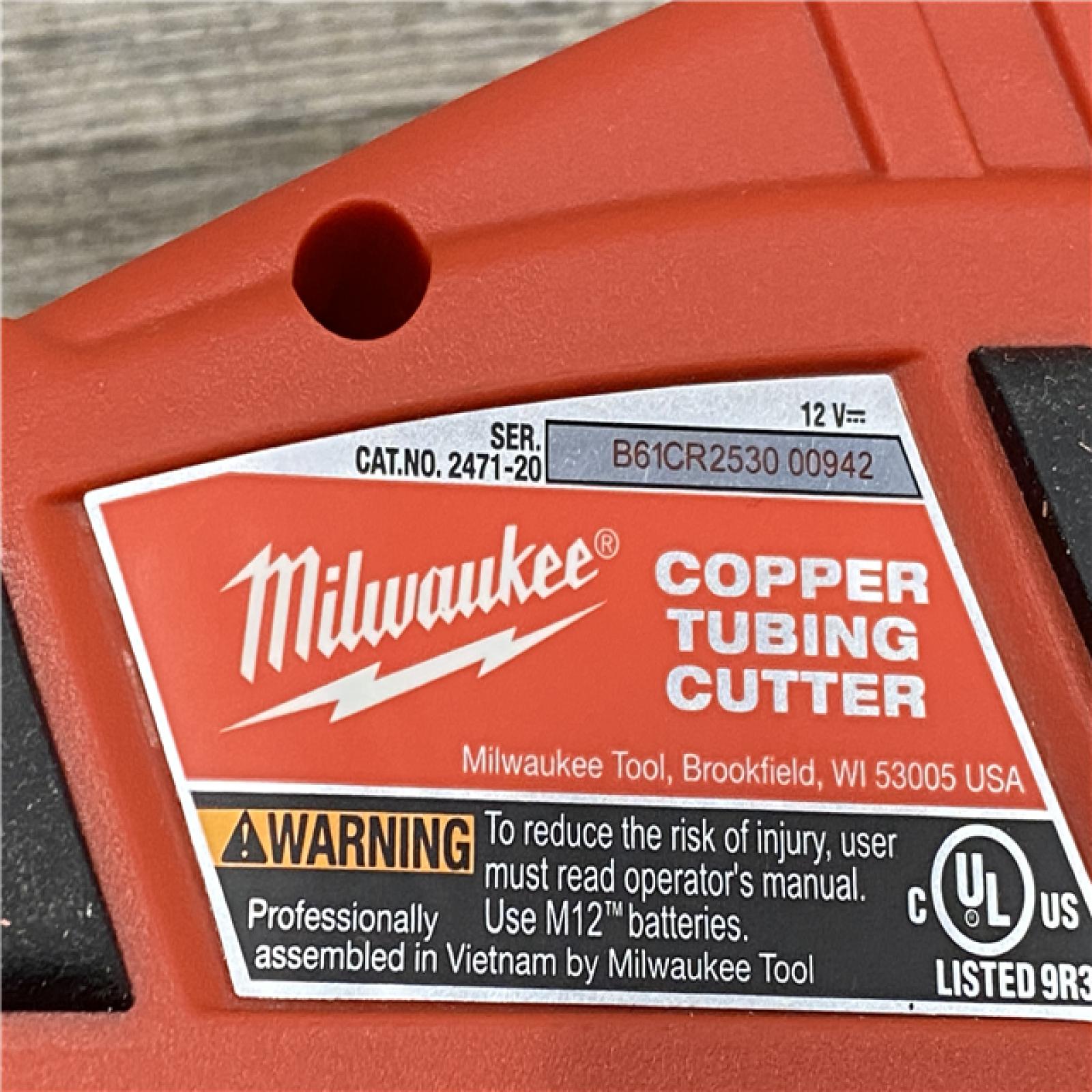 AS-IS Milwaukee 12V Lithium-Ion Cordless Copper Tubing Cutter (Tool-Only)