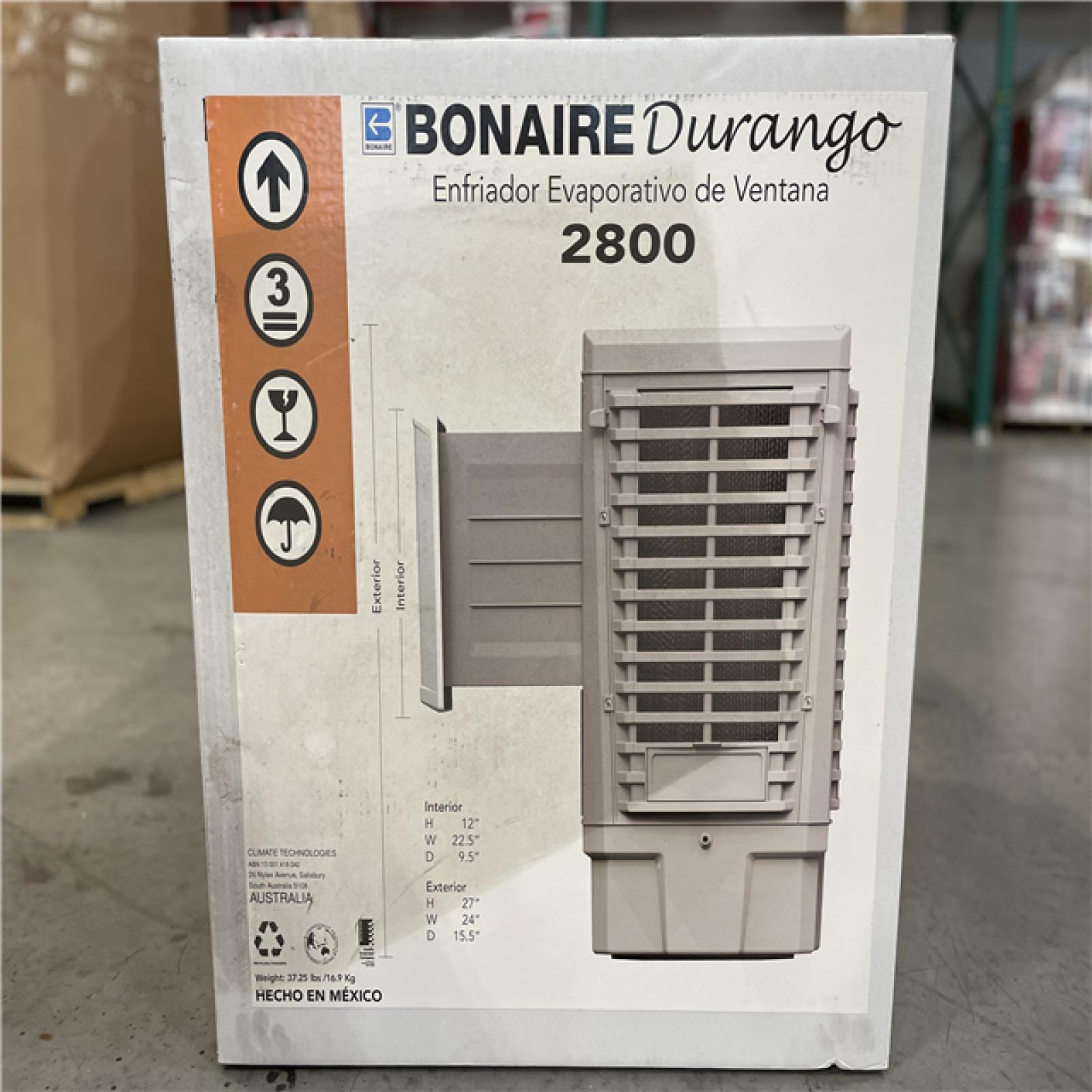 NEW!- Bonaire Durango 2800 CFM  110-Volt 3-Speed Window Evaporative Cooler for 600 sq. ft. with Motor Included