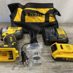 AS-IS DEWALT Atomic 20V Max Lithium-Ion Brushless Cordless Compact 1/4 in. Impact Driver Kit