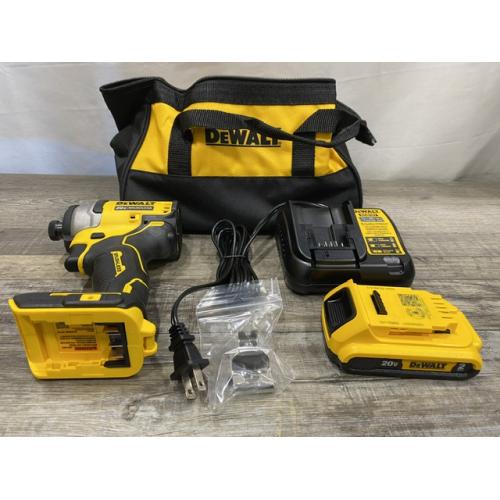 AS-IS DEWALT Atomic 20V Max Lithium-Ion Brushless Cordless Compact 1/4 in. Impact Driver Kit