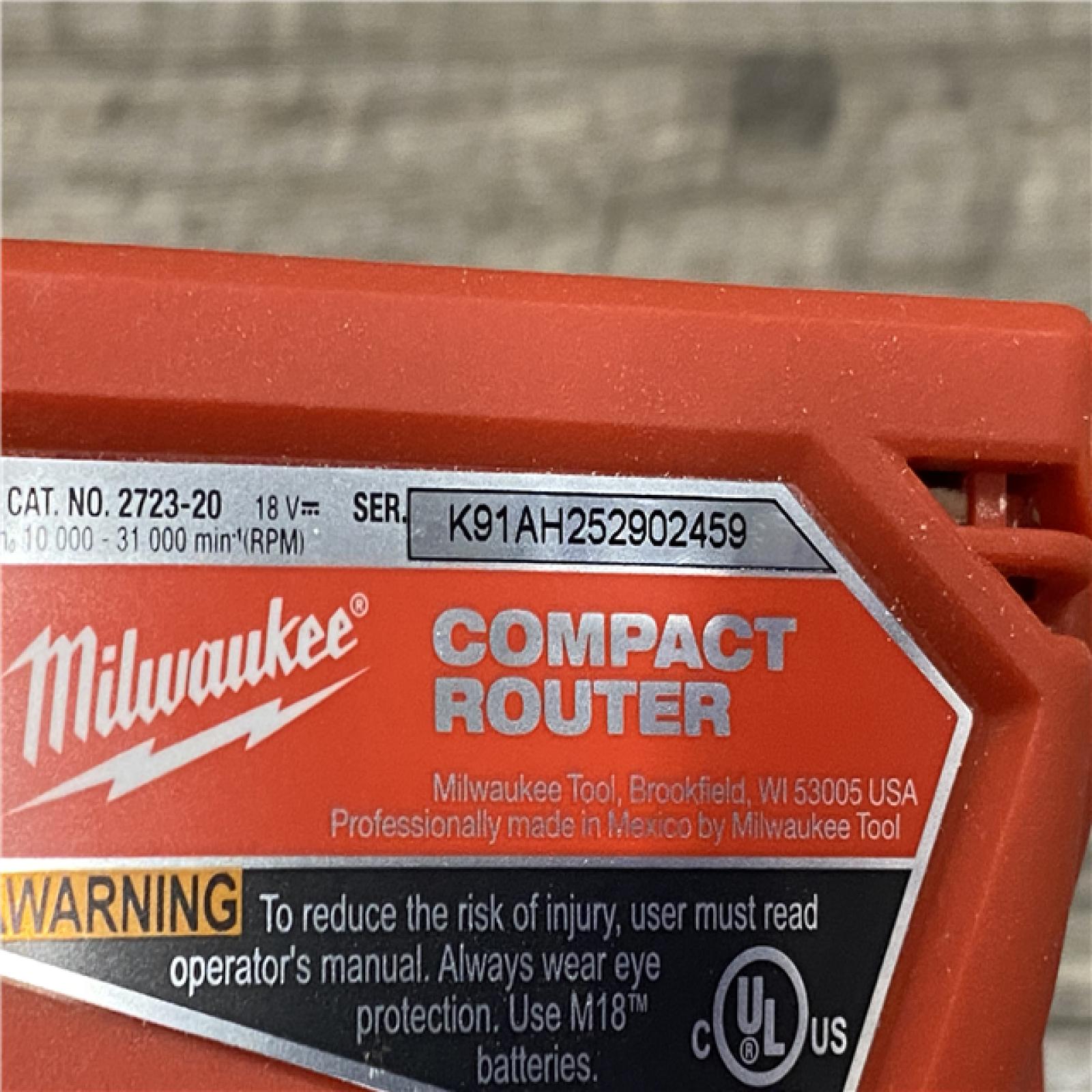 AS-IS Milwaukee  FUEL 18V Lithium-Ion Brushless Cordless Compact Router (Tool-Only)