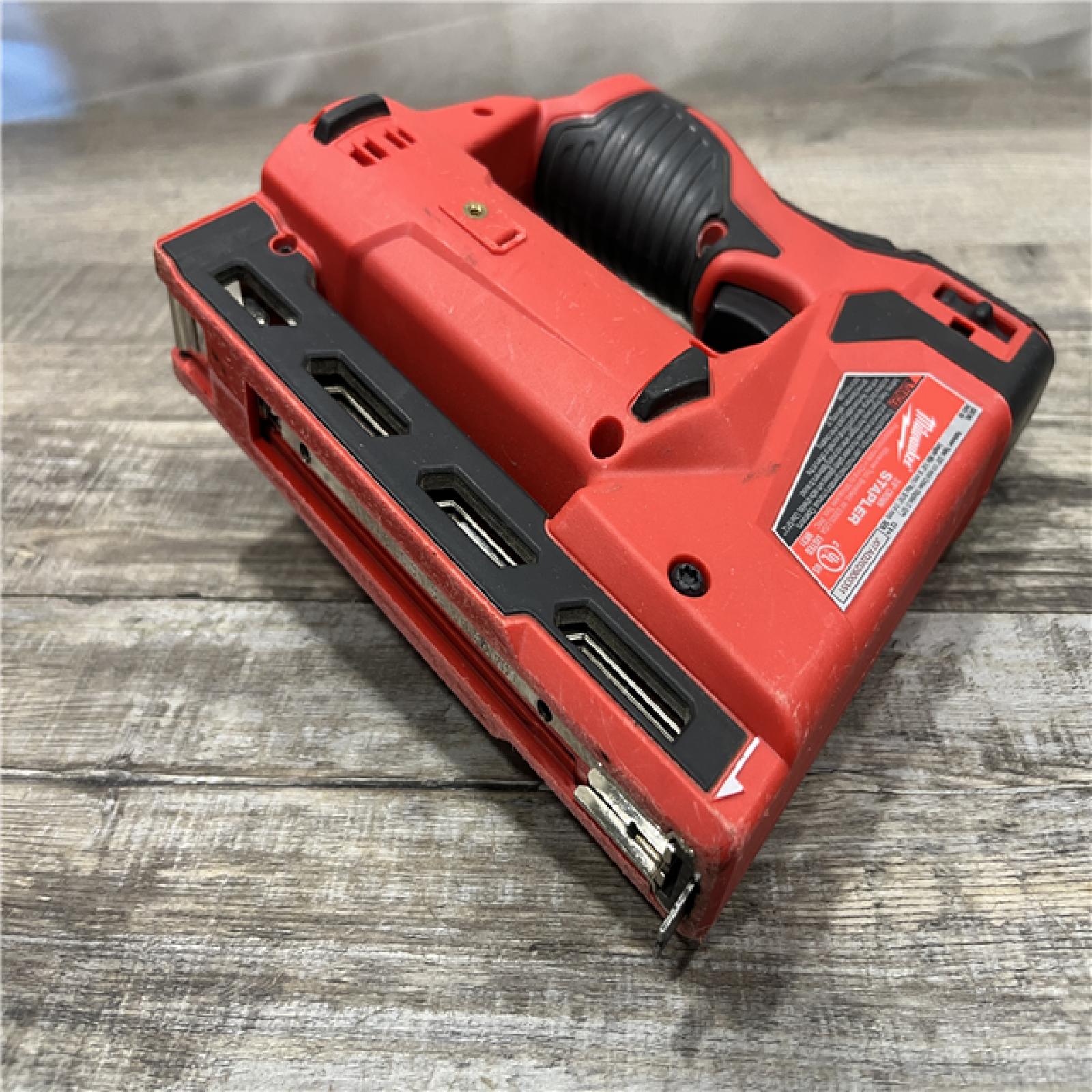 AS-IS Milwaukee 12-Volt Lithium-Ion Cordless 3/8 in. Crown Stapler (Tool-Only)