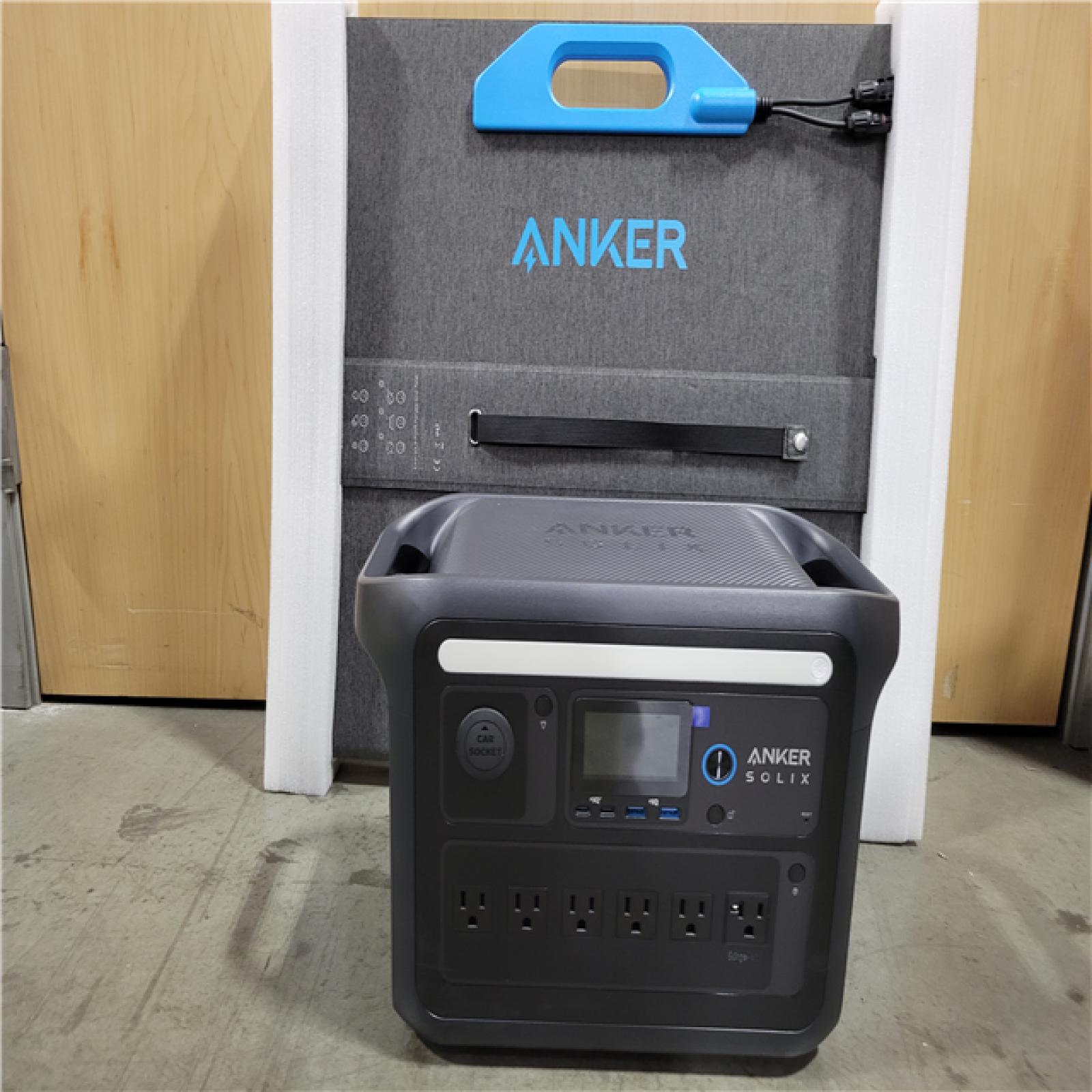 CALIFORNIA NEW ANKER SOLIX PORTABLE POWER STATION WITH PORTABLE SOLAR PANEL